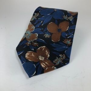 Allen Lolly Floral Blue / Black Tie